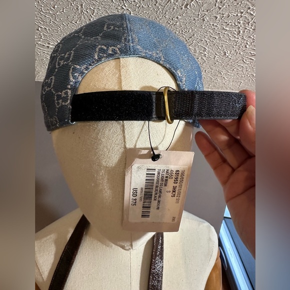 Gucci GG silver sparkly size S 56 cm NWT Authentic - Picture 10 of 13